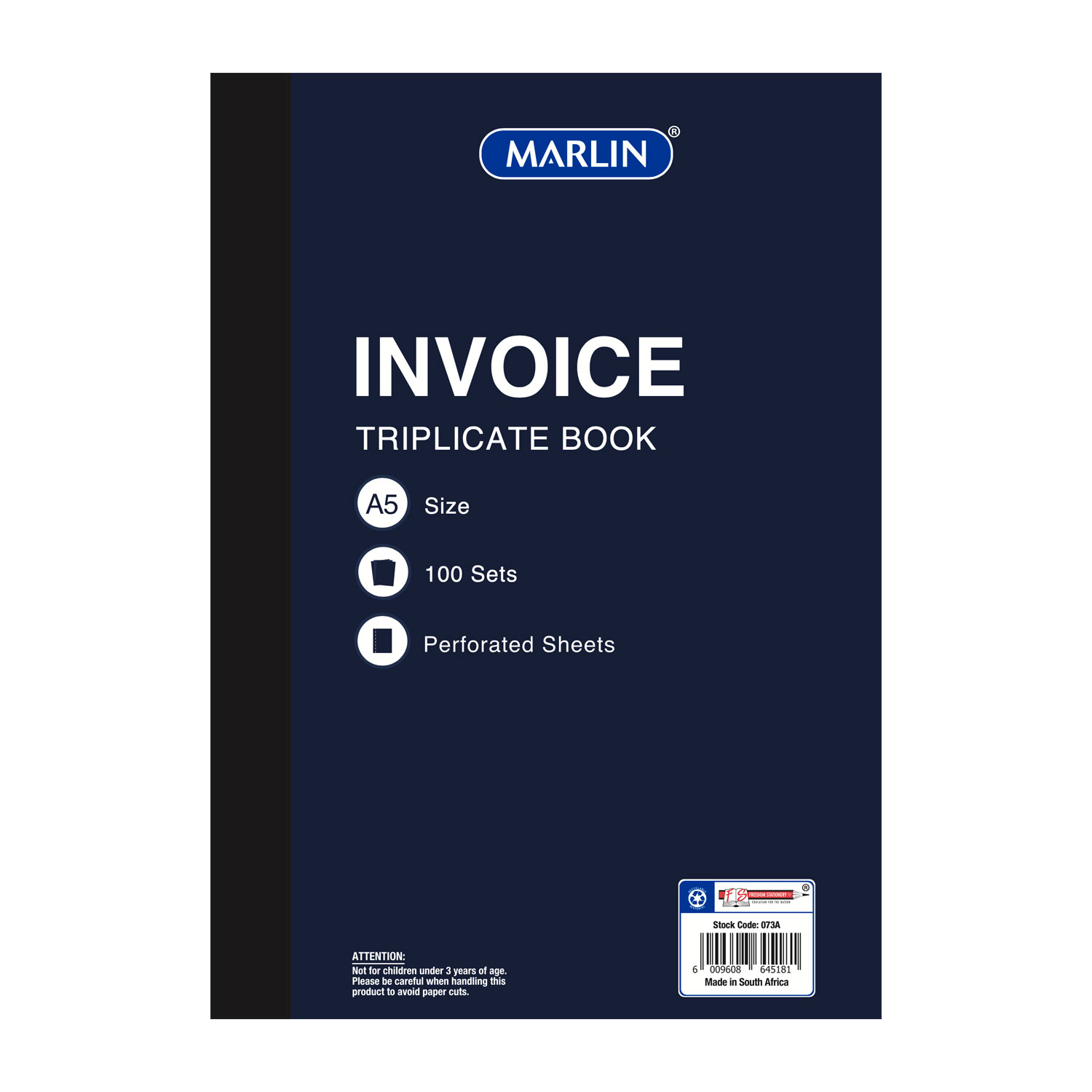 Marlin A5 Carbon Triplicate Invoice Book