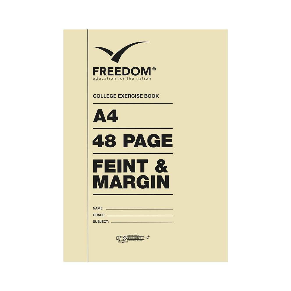 Freedom A4 48 Pages College Exercise Book Feint