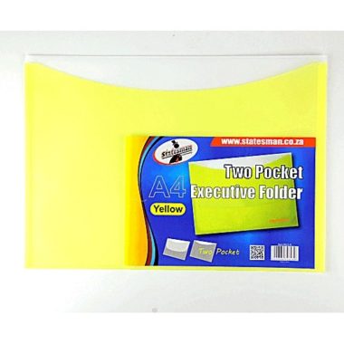 Executive Folders 2 Pocket 4 Pack Yellow Special Offer