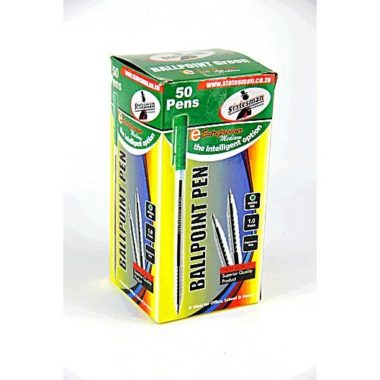 Pens Entrepreneur Medium Green 50 Pack ** Buy 1 Get 1 FREE **