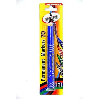 Statesman Blue Permanent Marker Single