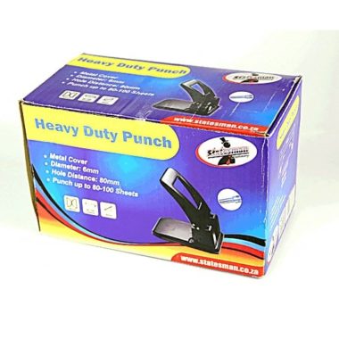 Wex Heavy Duty 2-Hole Punch Black - 80/100 Pages