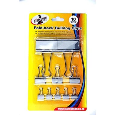 Statesman Bulldog Clips Assorted 10PC - Special Offer !!!