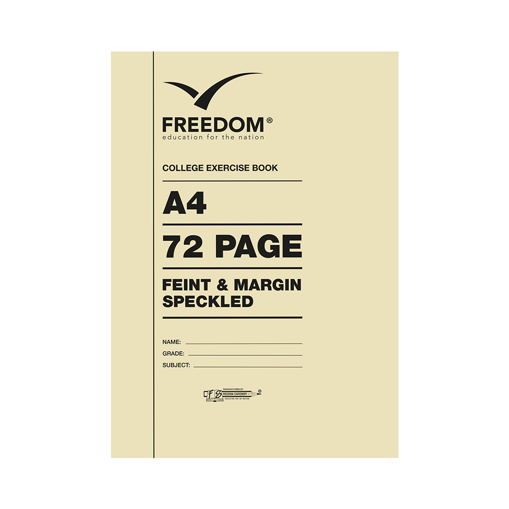 Freedom A4 72 Pages College Exercise Book Speckled