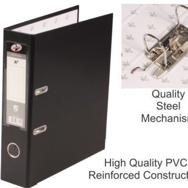 A4 Lever Arch File Black PVC 70MM