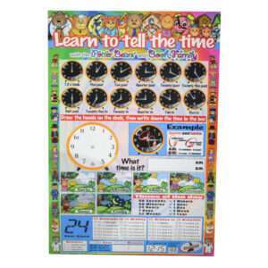 Educational Wall Chats Time - Dry & Wipe A1 Size (Laminated)