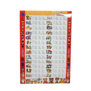 Educational Tri-Lang Wall Chart Alphabet (English, Afrikaans and Zulu) - Dry & Wipe A1 Size (Laminated)