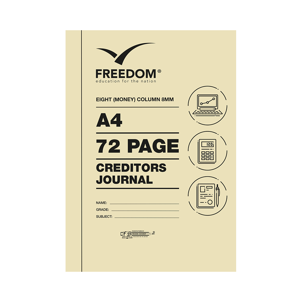 Freedom A4 College Exercise Book 8MC Creditors Journal