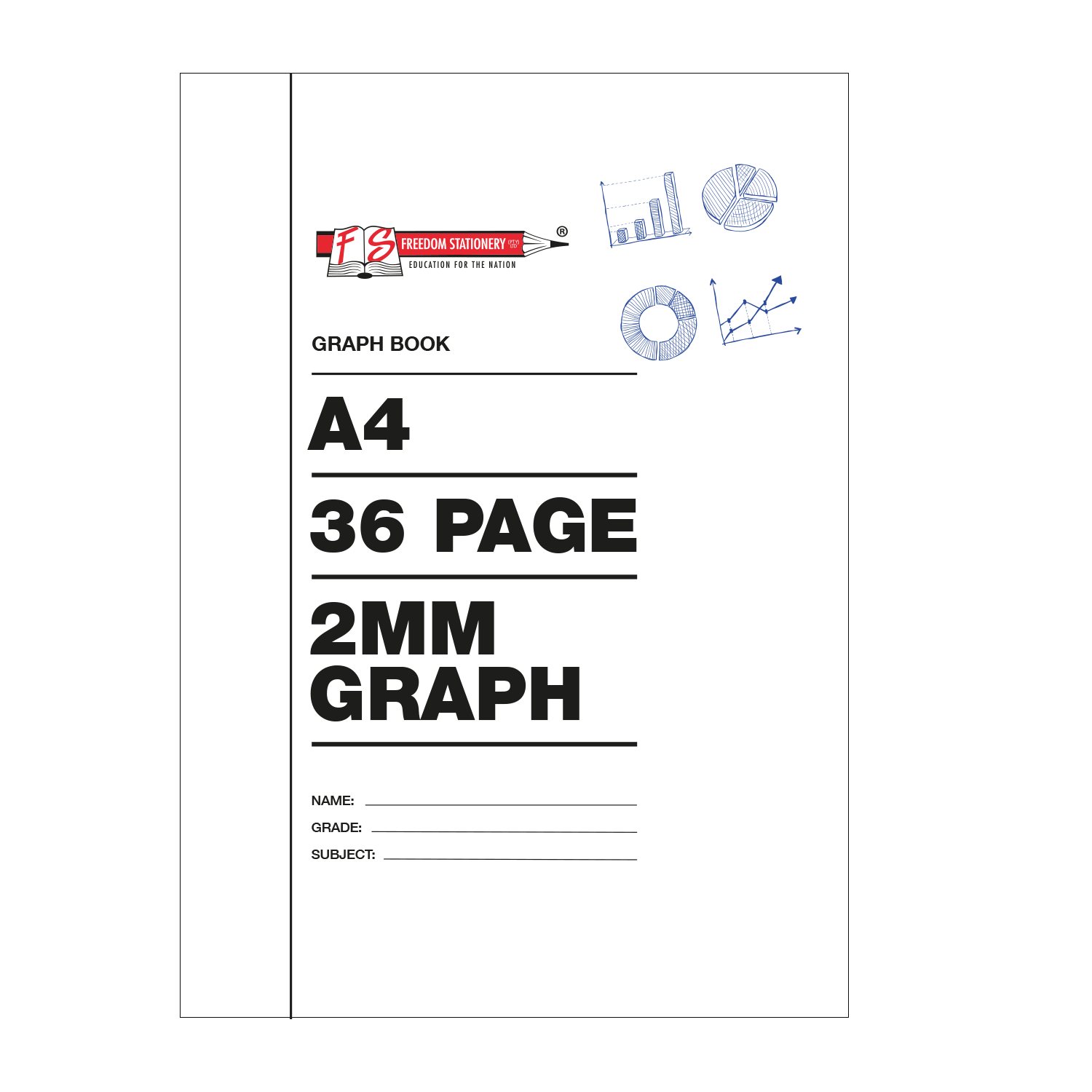 A4 32 Pages College Exercise Graph Book