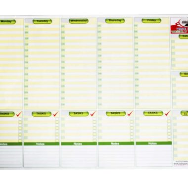 Educational Wall Chart Weekly Planner - Dry & Wipe A1 Size (Laminated)