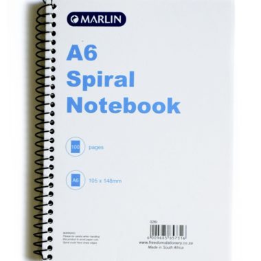 Marlin A6 Spiral Notebook 100 Pages