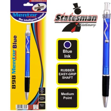 Statesman Mentor Click Pen Blue