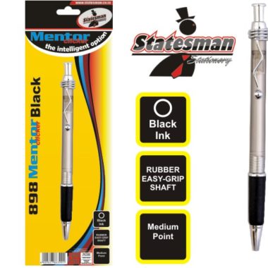Statesman Mentor Click Pen Black