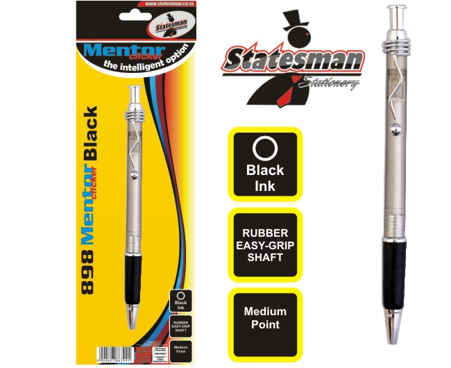 Statesman Mentor Click Pen Black
