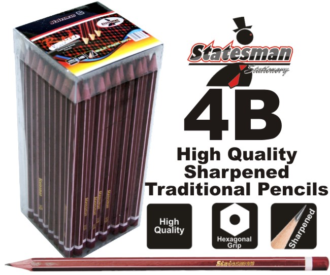 Statesman 4B Pencils 4B 100's