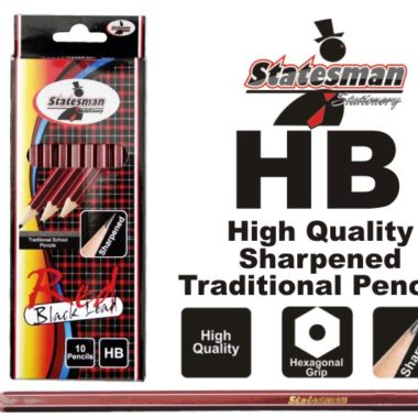 Statesman HB Pencils 10 Pack - Ideal For Back To School