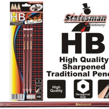 Statesman HB Pencils 3's - Ideal For Back To School