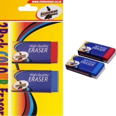 Eraser 2 Tone Colour 2 Pack