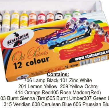 Statesman Oil Paint Tubes 12's Special Offer !!!