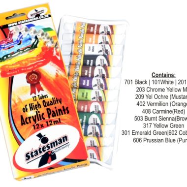 Statesman Acrylic Paint Tubes 12's - Special Offer !!!