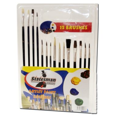 Artist Paint Brush Set Assorted 15PC