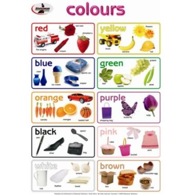 Educational Wall Chart Colours ? Dry & Wipe A1 Size (Laminated)