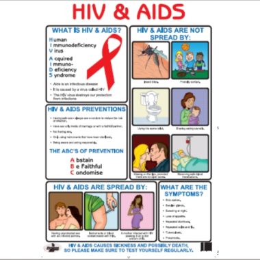 Educational Wall Chart HIV & Aids ? Dry & Wipe A1 Size (Laminated)