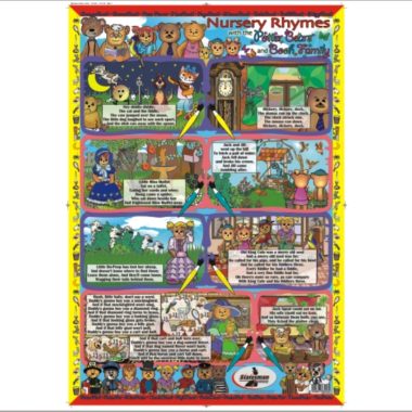 Educational Wall Chart Nursery Rhymes - Dry & Wipe A1 Size (Laminated)