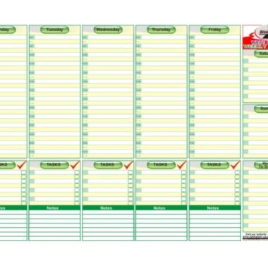 Educational Wall Chart Week Planner ? Dry & Wipe A1 Size (Laminated)