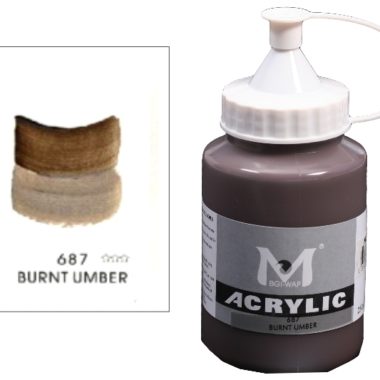 Number 687 Burnt Umber Professional Acrylic Paint