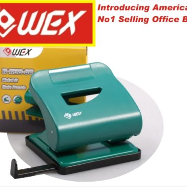 Wex Medium 2-Hole Punch Black- 25 Pages - Ideal For Offices