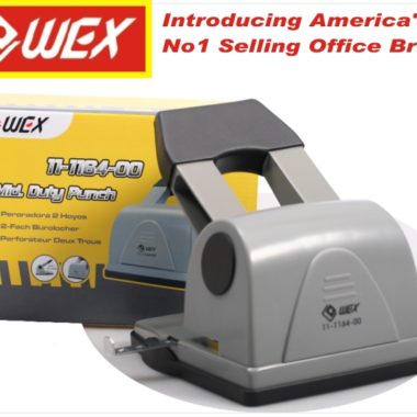 Wex Heavy Duty 2-Hole Black Punch - 60/70 Pages