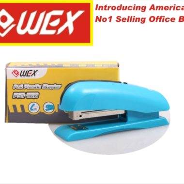 Wex Half Strip Plastic Stapler - 16 Sheets (Blue, Red, Green Mix)