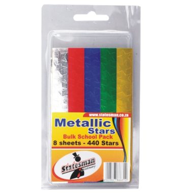 Assorted Metallic Star Stickers Pack Of 400