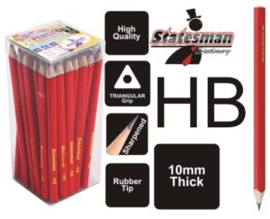 Statesman HB Thick Beginner Pencils 50's (10mm)