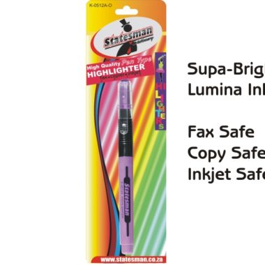 Highlighter Supa-bright Purple Ink Pen Type