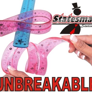 Statesman 30cm Unbeakable Flexi-Twist Ruler - Ideal For Back To School