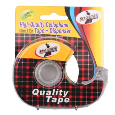 Clear Tape 33M With Tape Dispenser