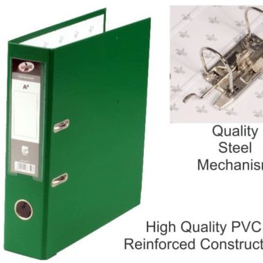 A4 Lever Arch File Green PVC 70MM