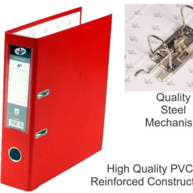 A4 Lever Arch File Red PVC 70mm