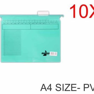 Suspension File A4 PVC Green 10 Pack