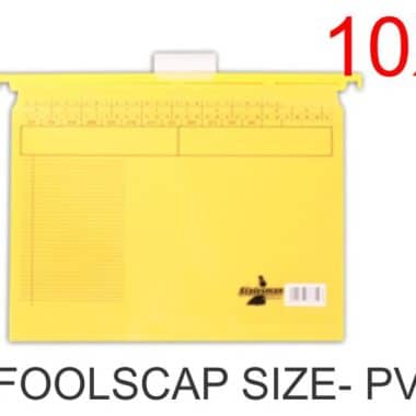 Suspension File Foolscap PVC Yellow 10 pack