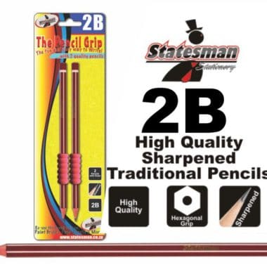 Statesman 2B Pencils With Spongy Rubber Grip 2's