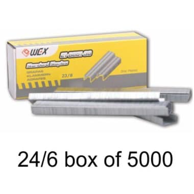 Staples Size 24/6 Zinc Plated - Box Of 5000