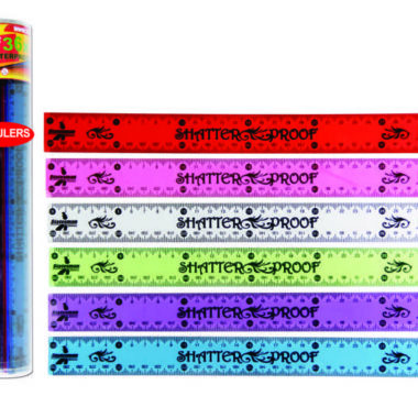 Statesman 30cm Shatterproof Rulers Assorted Colours - 36 Pack special offer