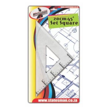 Statesman 45 Degree Set Square 20cm