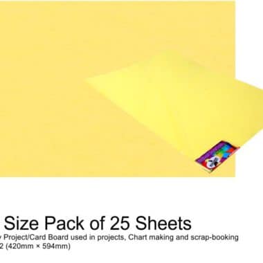 Project Boards A2 - 25 Sheets Yellow