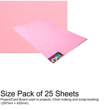 Project Boards A3 - 25 Sheets Pink