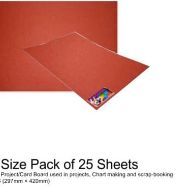 Project Boards A3 - 25 Sheets Red