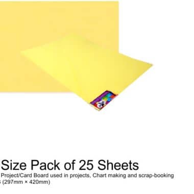 Project Boards A3 -25 Sheets Yellow